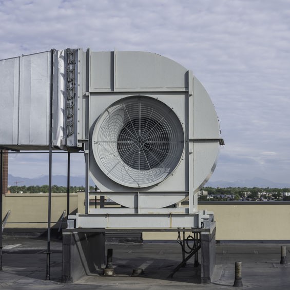 close up commercial HVAC fan