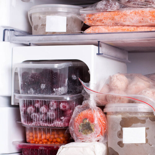 assortment of frozen foods