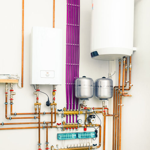 independent heating system with boiler